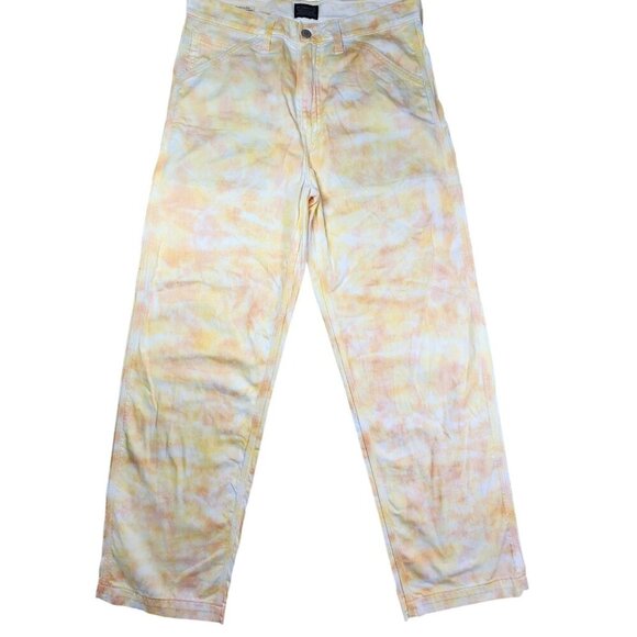 Levis Tie-Dye Jeans Size 32x30 Yellow & Orange Cotton Casual Relaxed F - Picture 15 of 15
